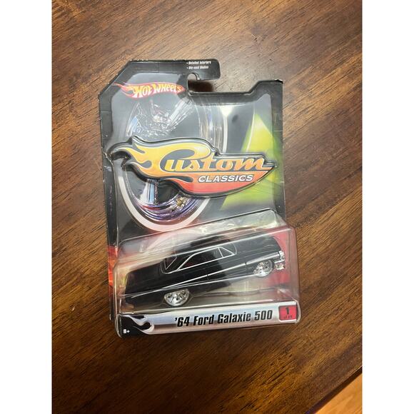 Hot Wheels c.2006 Custom Classics 64 Ford Galaxie 500 Black-NIB - Picture 2 of 4